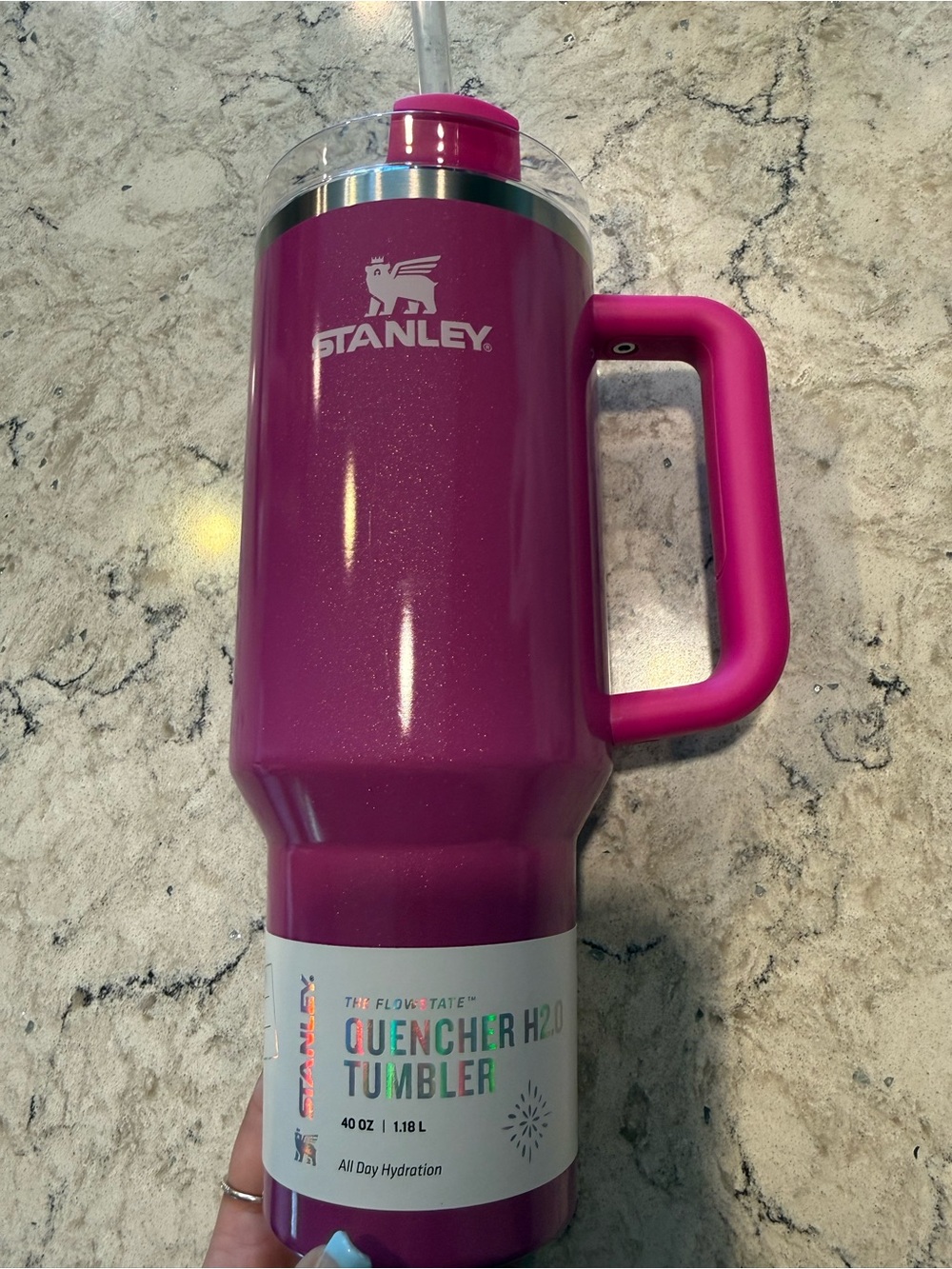 Stanley NWT RARE The Flowstate Quencher H2.0 40oz Tumbler Shimmer Punch - Picture 3 of 5